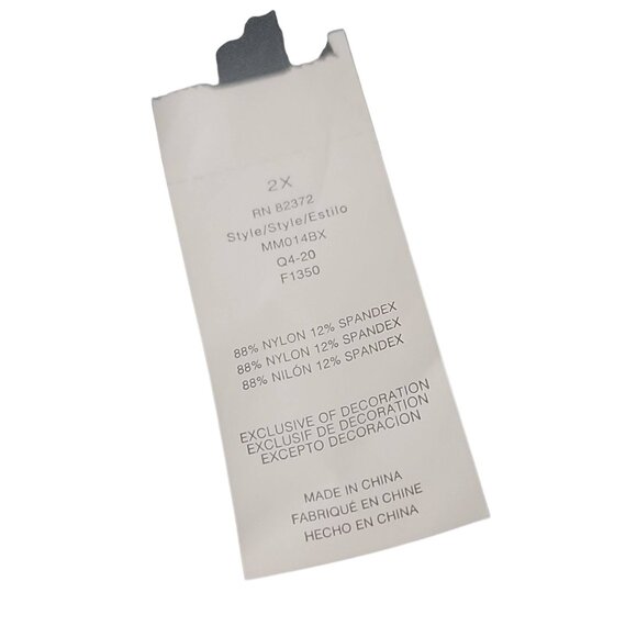 NWT-Women's Plus Swimwear in Size 2X, high-waisted-high leg bottom-color Black - Picture 4 of 4